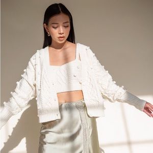 For Love & Lemons Florentina Button Down Cardigan Sweater